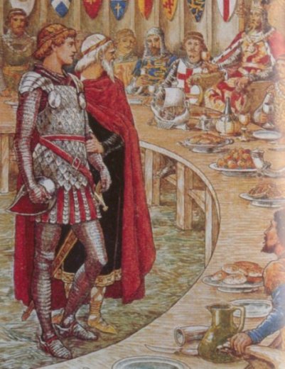 Galahad è presentato alla corte di Artù