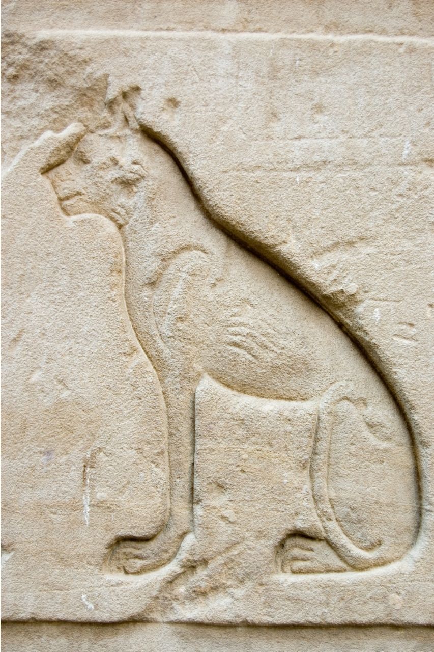Bastet in rilievo