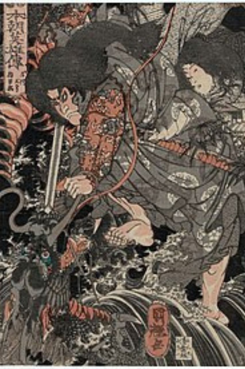 Il dio delle tempeste, xilografia