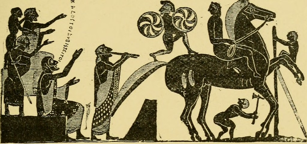 Illustrazione di una scena de I cavalieri di Aristofane