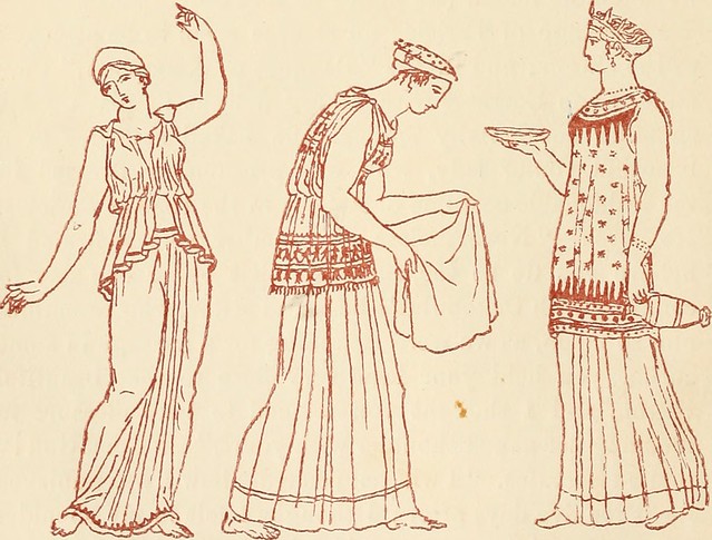 Illustrazione di donne ateniesi riunite in un’aula assembleare