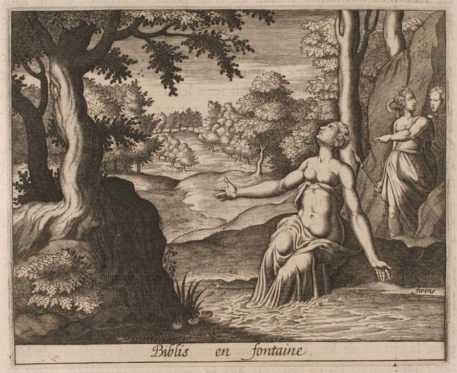 Biblide trasformata in una fontana - dalle Metamorfosi di Ovidio