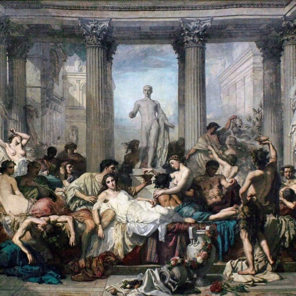 I Romani nella loro decadenza, dipinto che illustra i temi delle satire di Giovenale