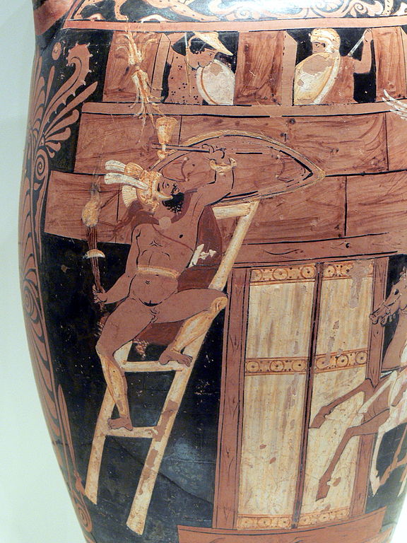 Un vaso che raffigura i Sette contro Tebe