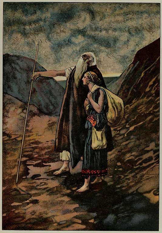 L’Edipo accecato condotto da Antigone nell’esilio