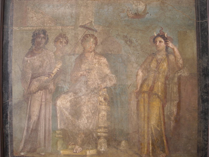 Dipinto classico che illustra scene dell’Eneide
