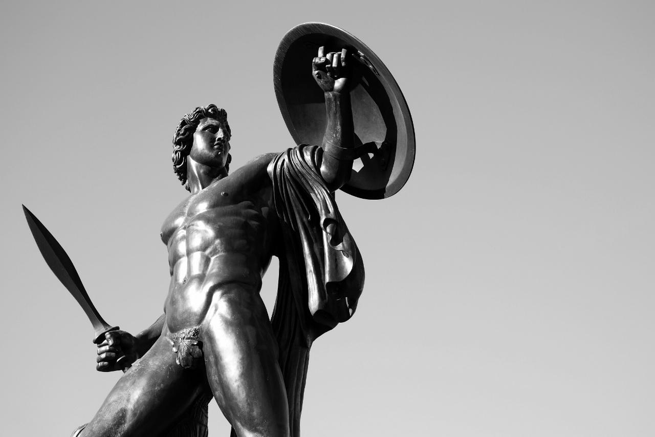Statua di Achille, il più grande eroe greco della guerra di Troia