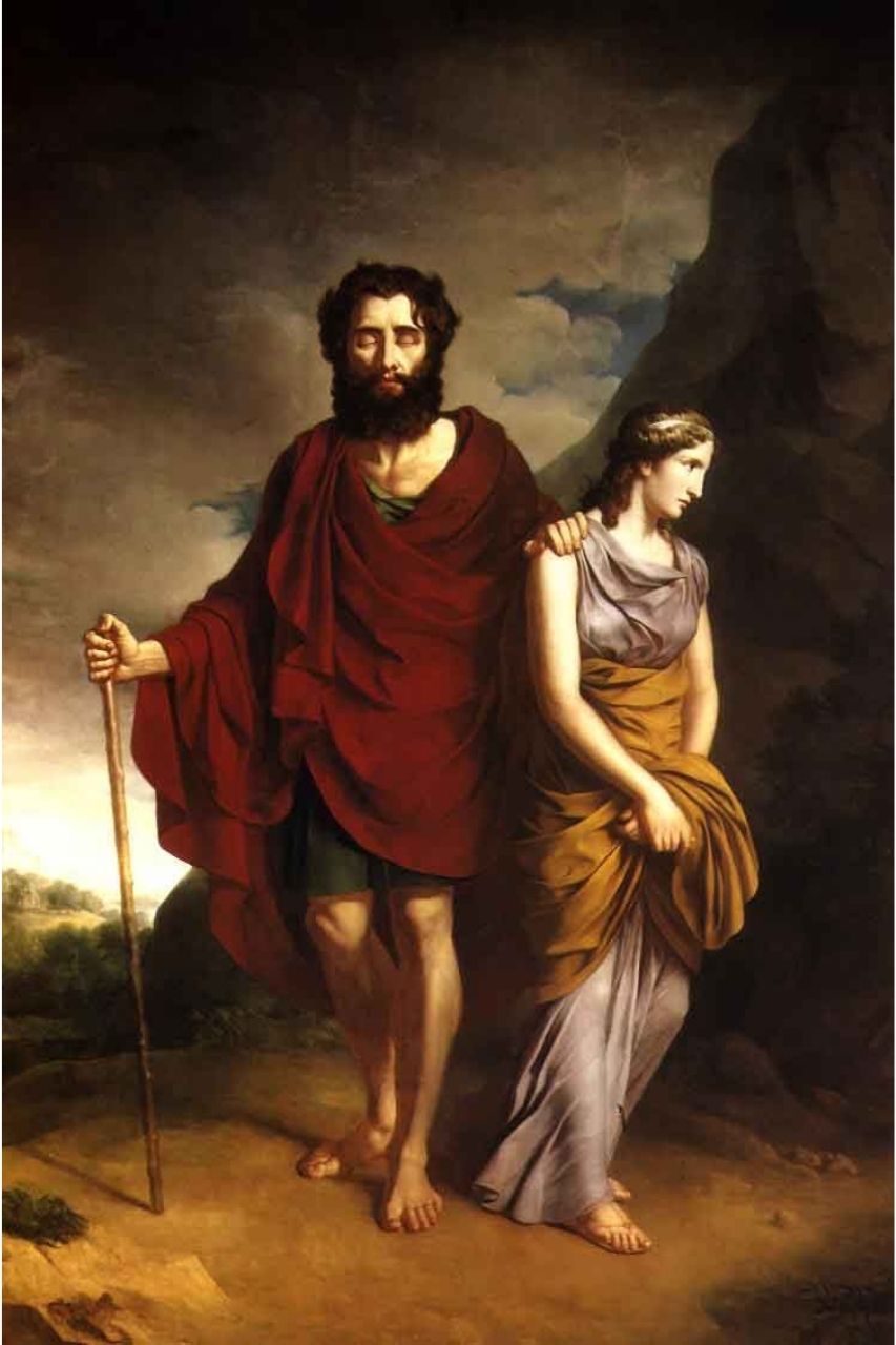 Antigone che lamenta il suo destino mentre è condotta alla tomba