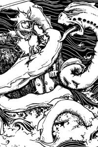 Beowulf e il mostro malvagio Grendel