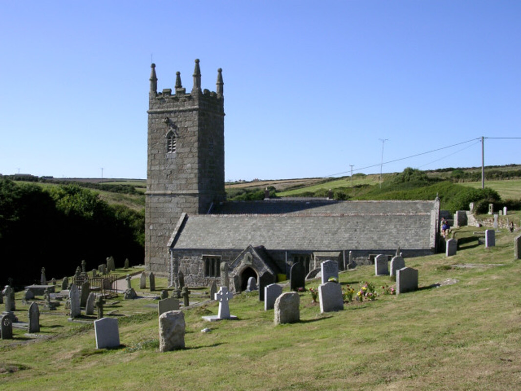 Chiesa di St Levan, Cornovaglia, dedicata al figlio di Geraint Selyf, o Selfan. Foto di Jim Champion, CC-BY 2.0