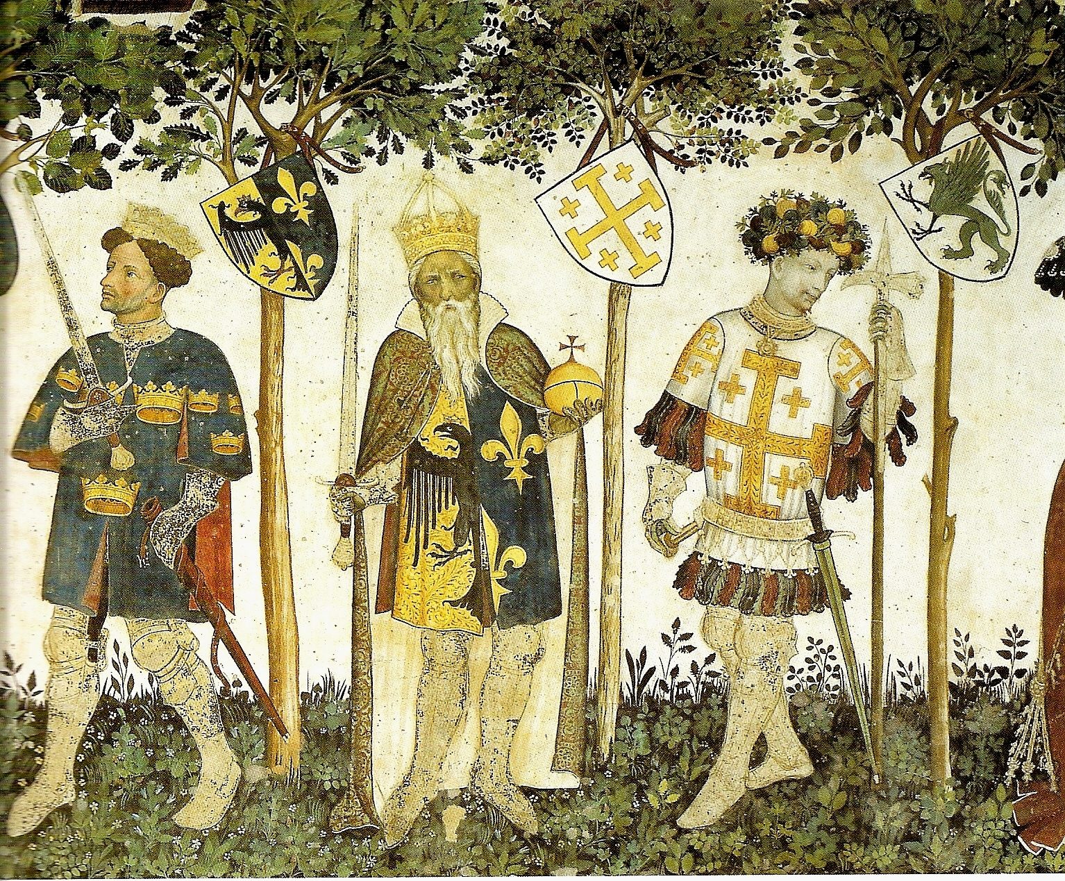 Re Artù, Carlo Magno, Goffredo di Buglione
