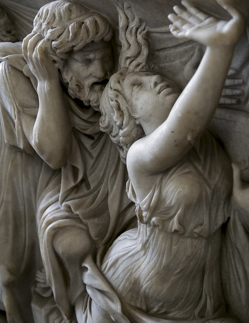 Creonte e la figlia Creusa morente, dipinto classico