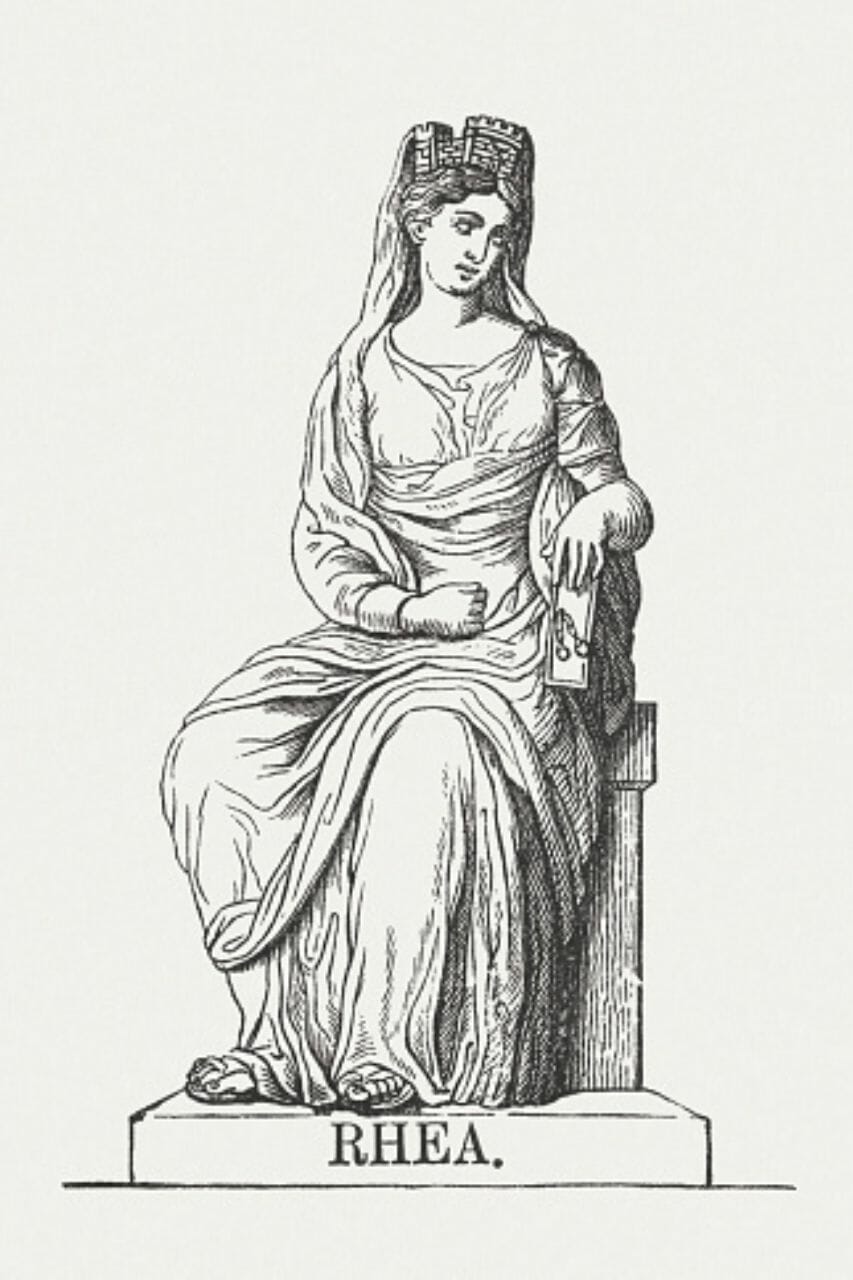 Rea come la dea madre terra nella mitologia greca