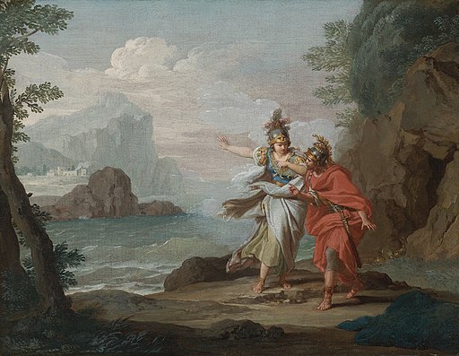 Atena che guida Odisseo nel viaggio verso casa