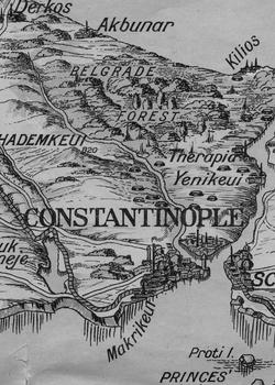 Antica mappa di Costantinopoli