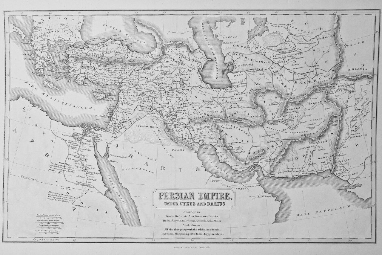 Mappa dell’Impero persiano sotto Dario