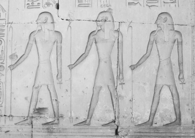 Tre sacerdoti dell'antico Egitto