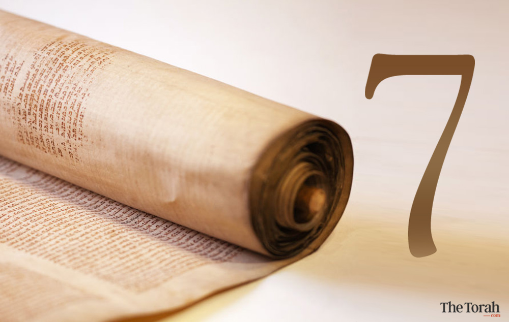 Rotolo della Torah, in cui il numero sette ha grande significato