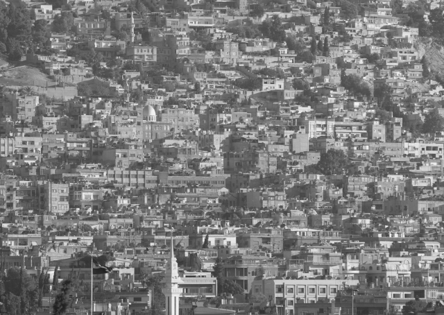 Vista della Damasco moderna